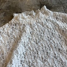 画像3: ALL OVER LACE WRIST FLARE DESIGN L/S TOPS / Ladies M (3)