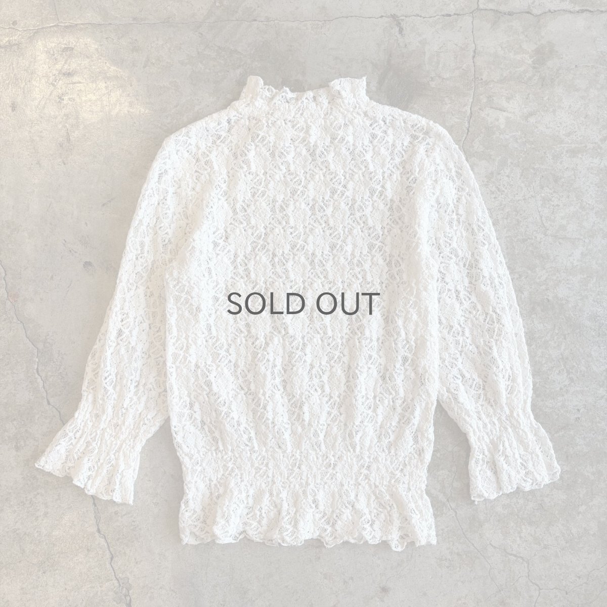 画像2: ALL OVER LACE WRIST FLARE DESIGN L/S TOPS / Ladies M (2)
