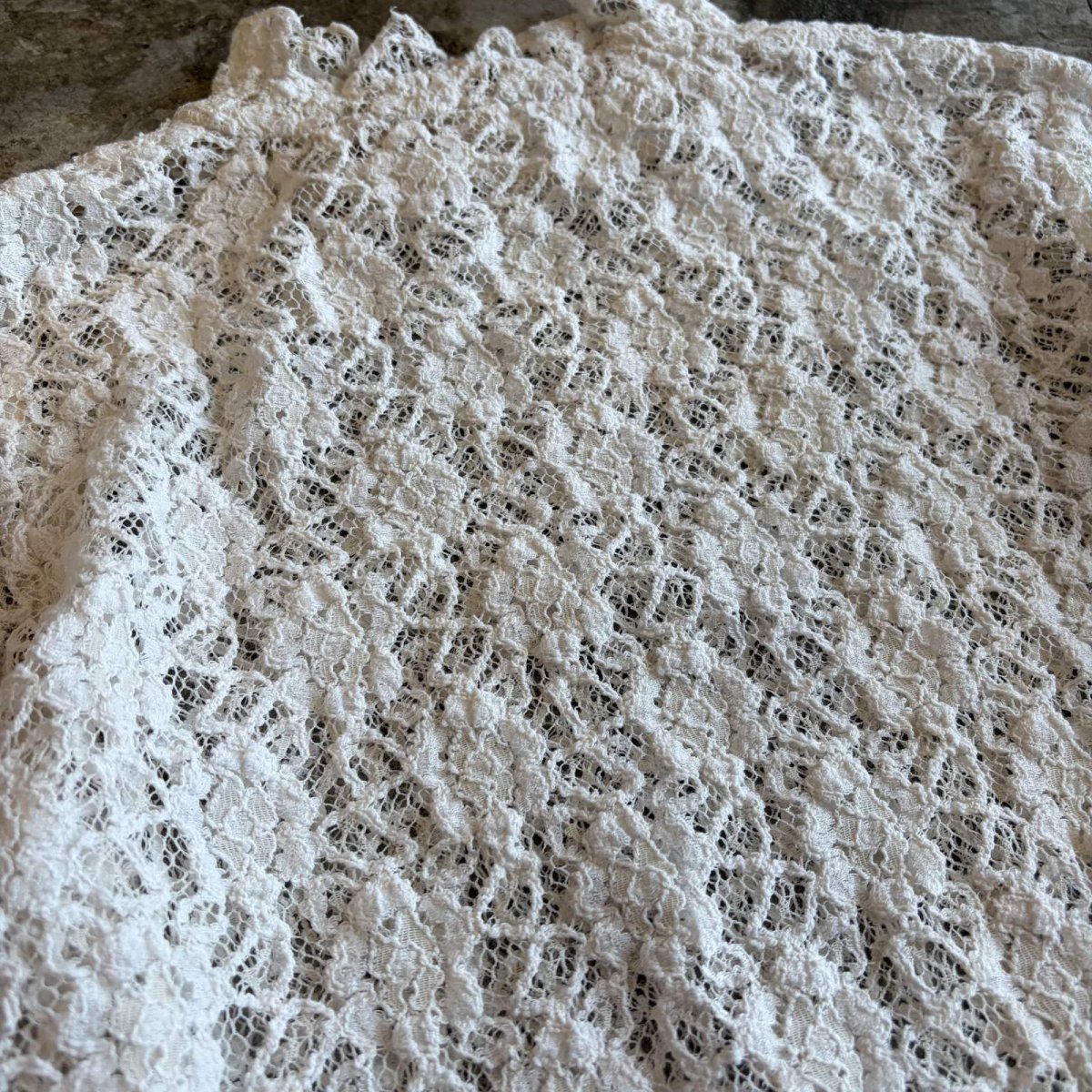 画像9: ALL OVER LACE WRIST FLARE DESIGN L/S TOPS / Ladies M (9)