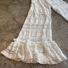 画像4: DRAWERS DESIGN LACE FLARE PANTS / W23~W33 (4)