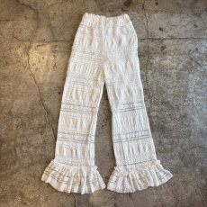 画像2: DRAWERS DESIGN LACE FLARE PANTS / W23~W33 (2)