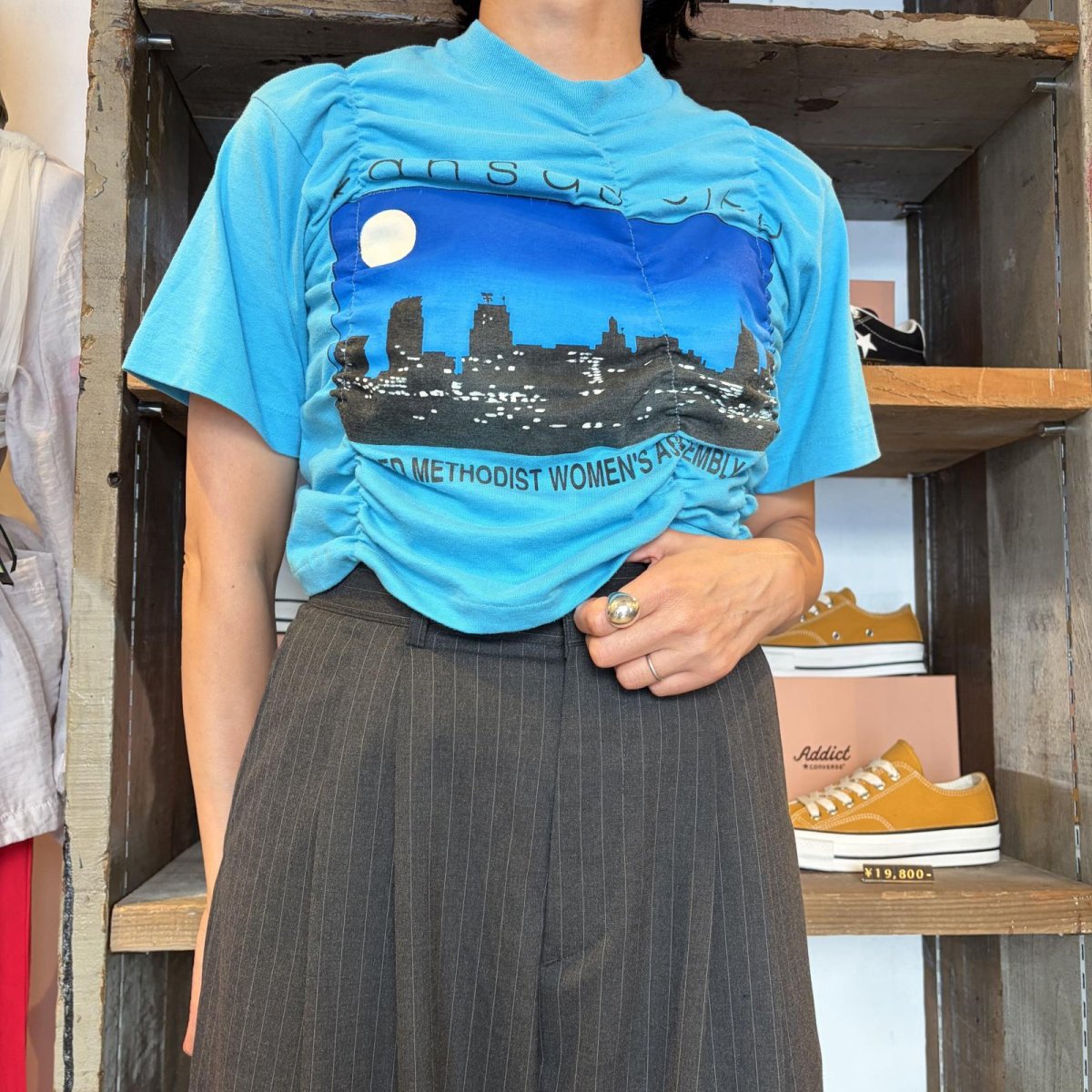 画像11: 【Wiz&Witch】"WEIRD" ONE-OFF SHIRRING TEE / OS (11)
