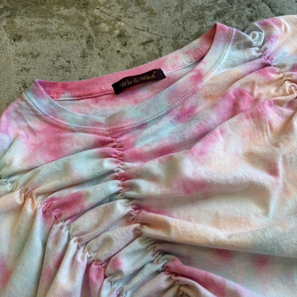 画像3: 【Wiz&Witch】"WEIRD" ONE-OFF SHIRRING TEE / OS (3)