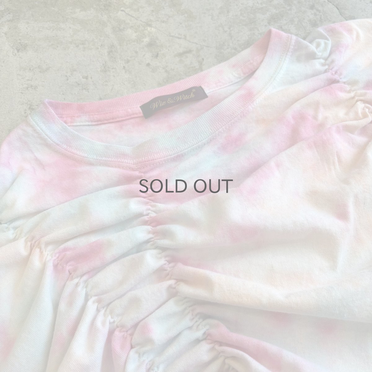 画像3: 【Wiz&Witch】"WEIRD" ONE-OFF SHIRRING TEE / OS (3)