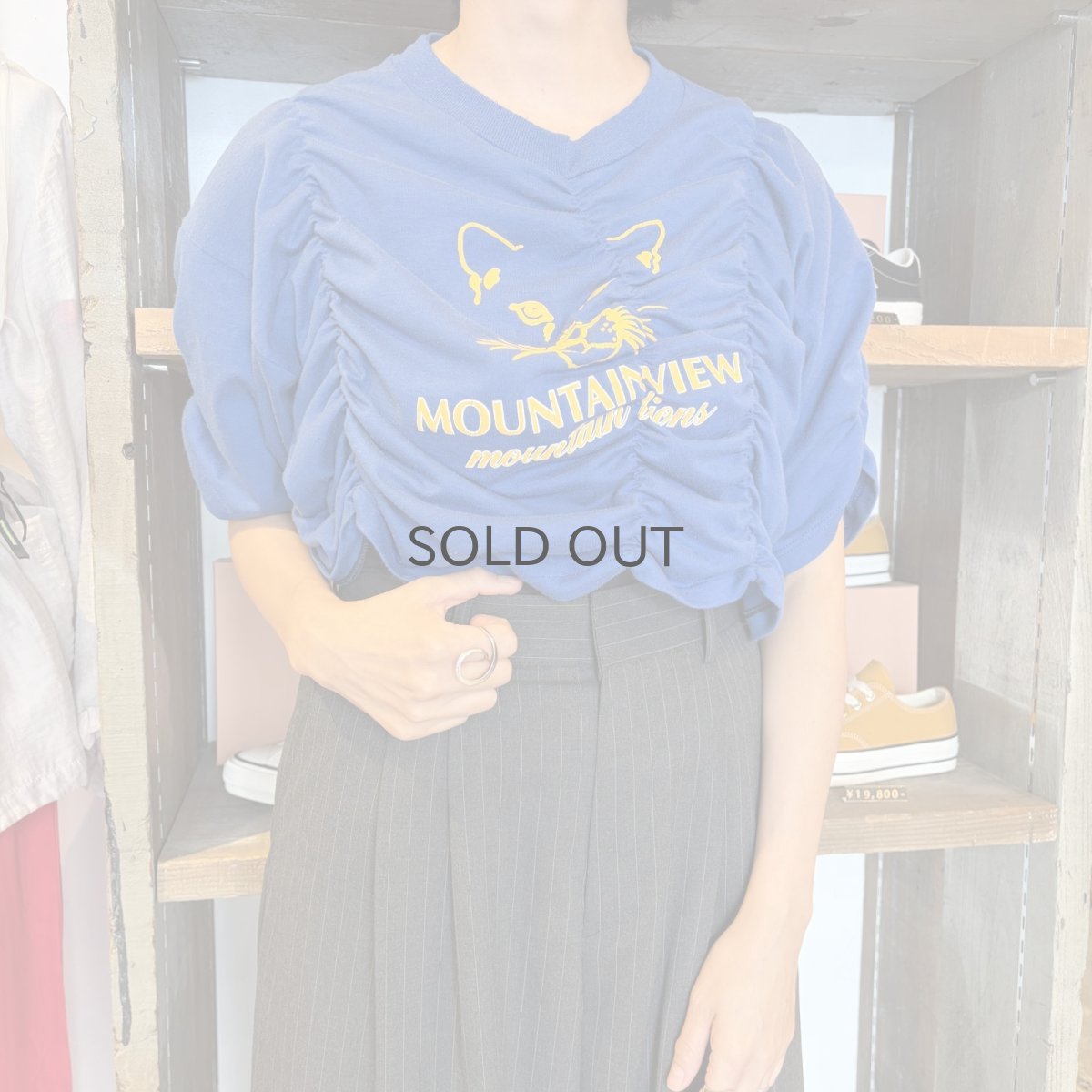 画像11: 【Wiz&Witch】"WEIRD" ONE-OFF SHIRRING TEE / OS (11)