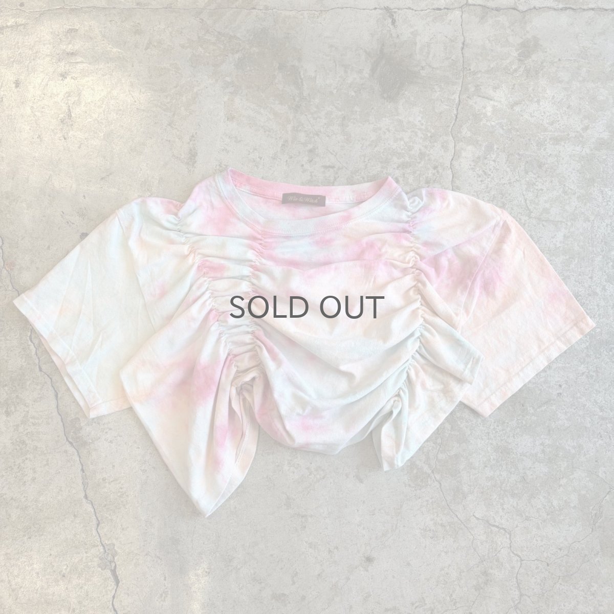 画像1: 【Wiz&Witch】"WEIRD" ONE-OFF SHIRRING TEE / OS (1)