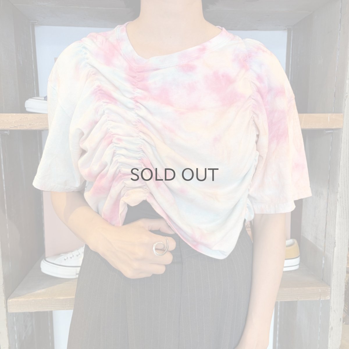 画像13: 【Wiz&Witch】"WEIRD" ONE-OFF SHIRRING TEE / OS (13)