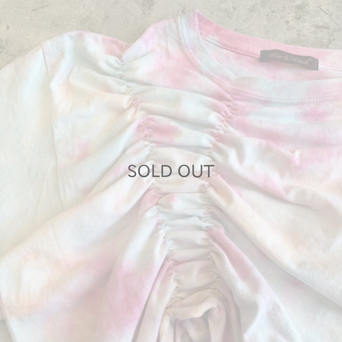画像5: 【Wiz&Witch】"WEIRD" ONE-OFF SHIRRING TEE / OS (5)