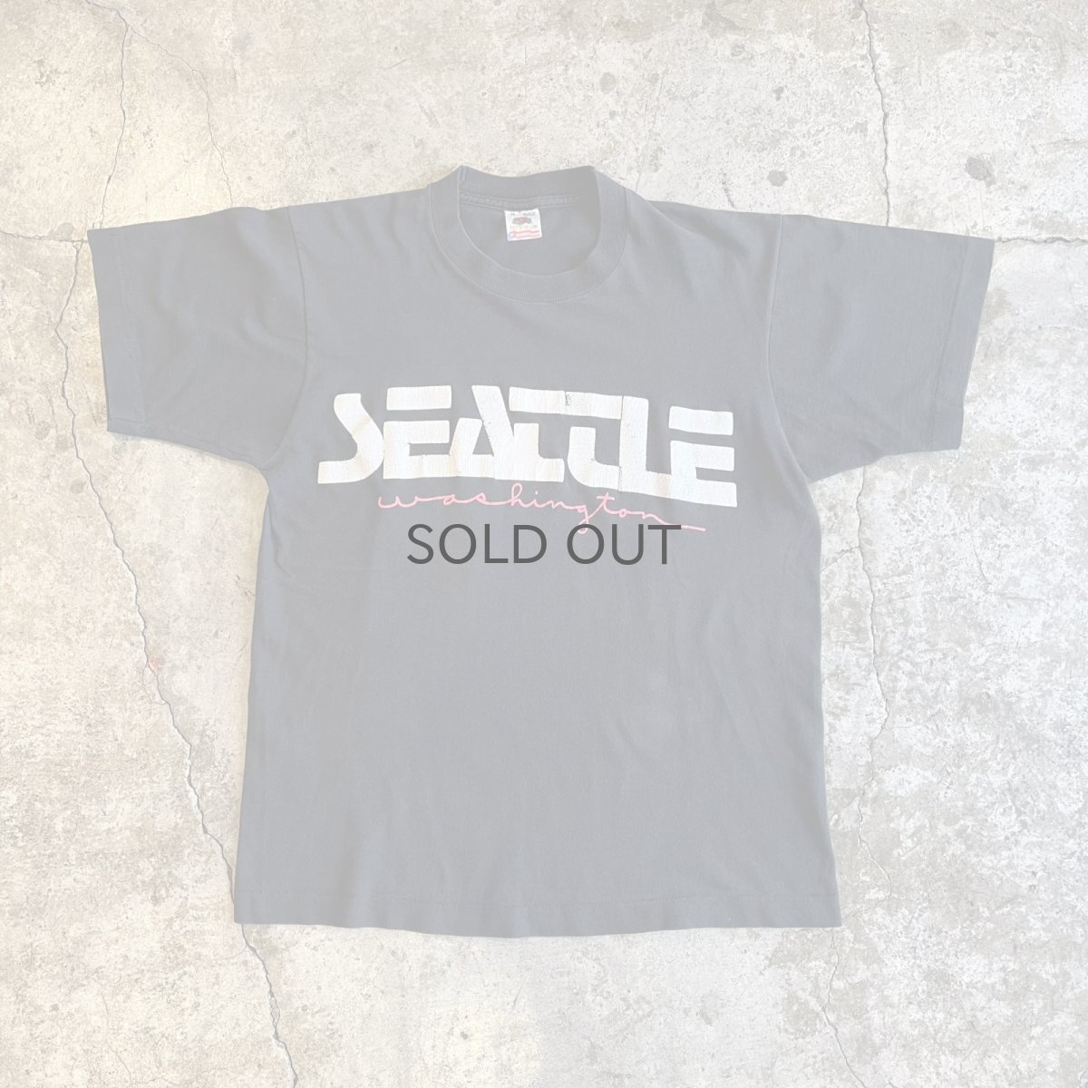 画像1: 80's FRONT 2 COLOR LOGO PRINTED DESIGN S/S TEE / Ladies M / MADE IN USA (1)