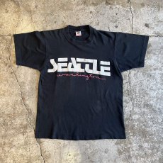 画像1: 80's FRONT 2 COLOR LOGO PRINTED DESIGN S/S TEE / Ladies M / MADE IN USA (1)