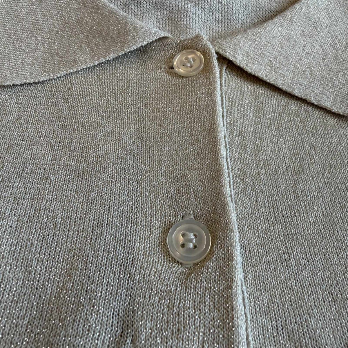 画像4: GLITTER GOLD DESIGN S/S POLO SHIRT / Ladies M  (4)