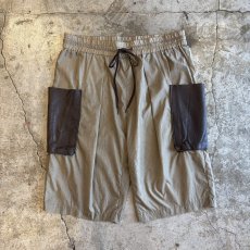 画像1: POINT COLOR REAL LEATHER POCKET DESIGN HALF PANTS / FREE~W38 (1)