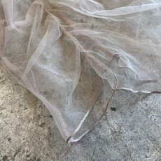画像3: BEIGE COLOR FRONT SHARRING DESIGN TULLE S/S TOPS / Ladies M (3)