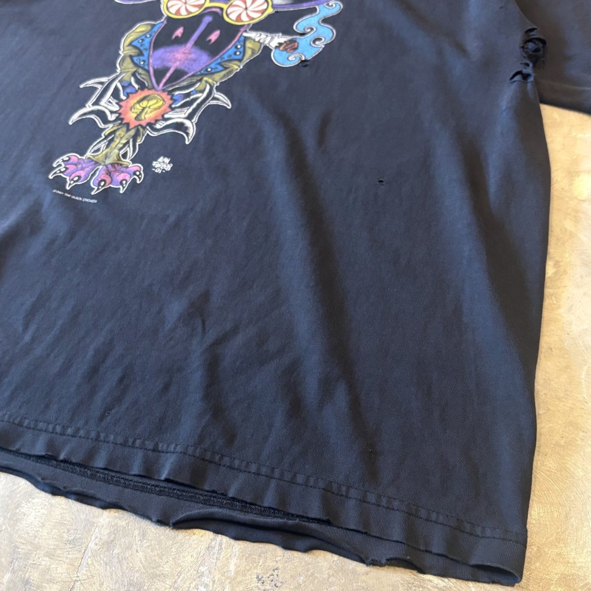 画像6: "THE BLACK CROWS" BOTH SIDE PRINTED DAMAGE S/S TEE / Mens L (6)