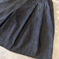 画像6: 【WONDERGROUND】MULTI TUCK WIDE SILHOUETTE DENIM SHORTS / BLACK / OS (6)