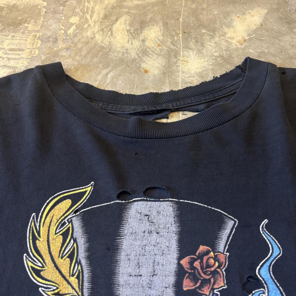 画像12: "THE BLACK CROWS" BOTH SIDE PRINTED DAMAGE S/S TEE / Mens L (12)