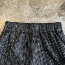 画像7: BLACK COLOR SILVER GLITTER PLEATS DESIGN SHEER PANTS / W25~W29 (7)