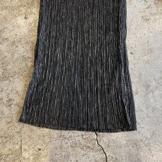 画像6: BLACK COLOR SILVER GLITTER PLEATS DESIGN SHEER PANTS / W25~W29 (6)