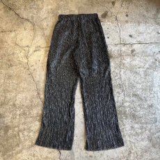 画像2: BLACK COLOR SILVER GLITTER PLEATS DESIGN SHEER PANTS / W25~W29 (2)