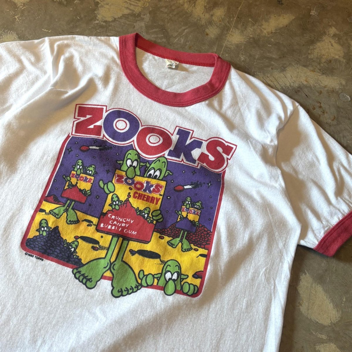 画像4: 80's "ZOOKS"FRONT PRINTED RINGER S/S TEE / Mens L / MADE IN USA (4)