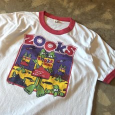 画像4: 80's "ZOOKS"FRONT PRINTED RINGER S/S TEE / Mens L / MADE IN USA (4)