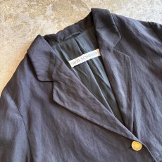 画像3: SILK LINEN DESIGN SHORT S/S JACKET / Ladies L(M) / MADE IN GERMANY (3)
