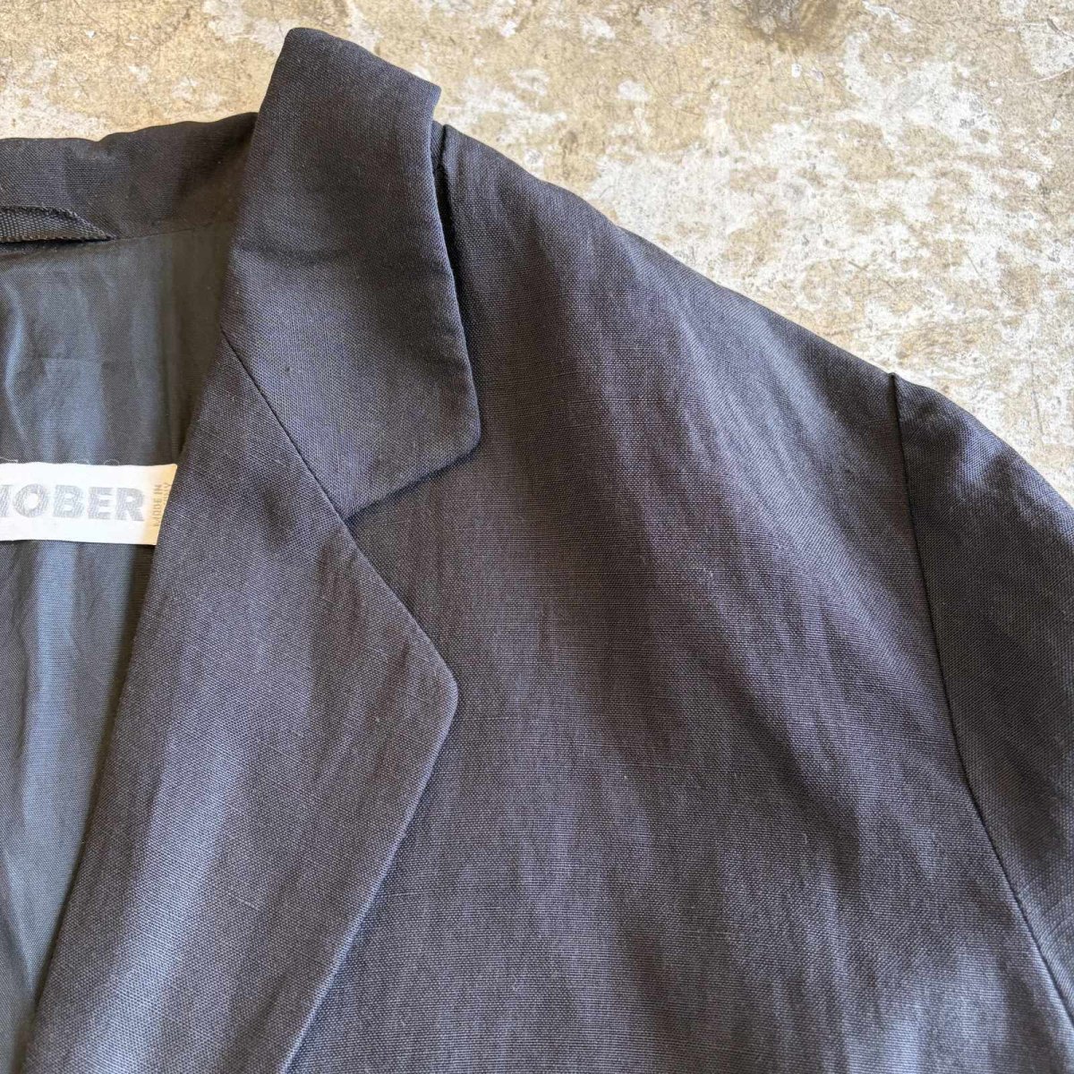 画像6: SILK LINEN DESIGN SHORT S/S JACKET / Ladies L(M) / MADE IN GERMANY (6)