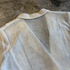 画像9: WHITE COLOR MESH DESIGN TAILORED JACKET / Ladies M (9)