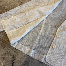 画像8: WHITE COLOR MESH DESIGN TAILORED JACKET / Ladies M (8)