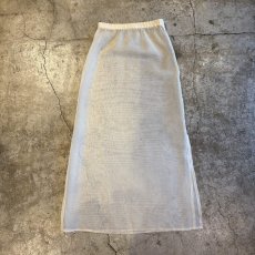 画像1: IVORY COLOR SHEER SLIT LONG SKIRT / W24~W31 (1)