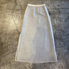 画像2: IVORY COLOR SHEER SLIT LONG SKIRT / W24~W31 (2)