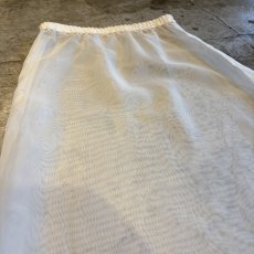 画像9: IVORY COLOR SHEER SLIT LONG SKIRT / W24~W31 (9)