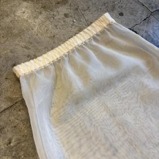 画像3: IVORY COLOR SHEER SLIT LONG SKIRT / W24~W31 (3)