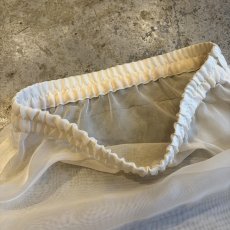 画像7: IVORY COLOR SHEER SLIT LONG SKIRT / W24~W31 (7)