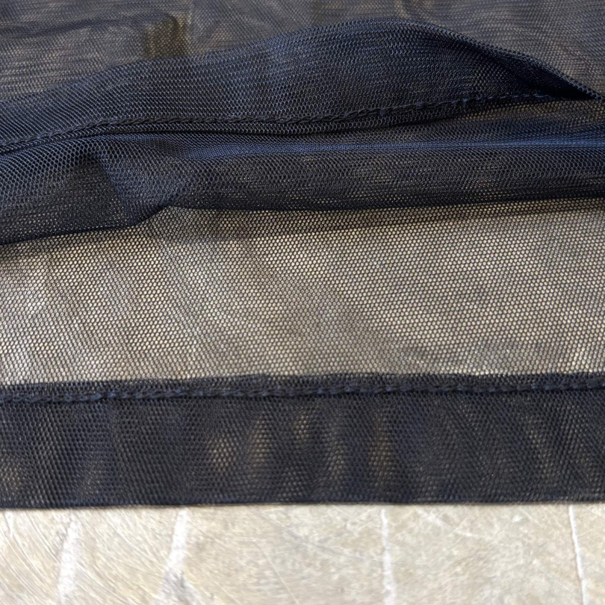 画像8: BLACK COLOR BOX SILHOUETTE SHEER S/S TOPS / Mens M~L (8)