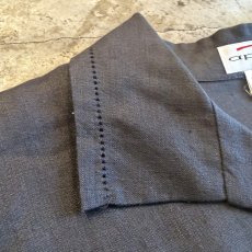 画像7: BLACK COLOR DESIGN LINEN S/S SHIRT / Ladies L (7)
