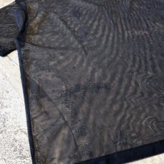 画像5: BLACK COLOR BOX SILHOUETTE SHEER S/S TOPS / Mens M~L (5)