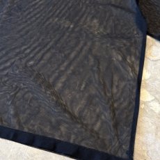 画像6: BLACK COLOR BOX SILHOUETTE SHEER S/S TOPS / Mens M~L (6)