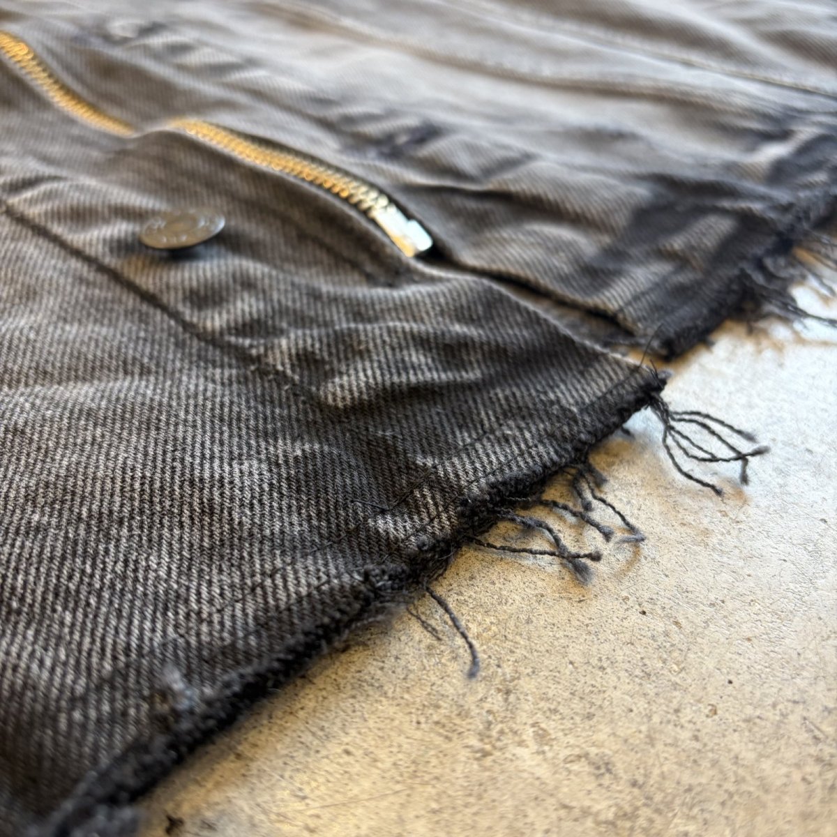 画像11: 【Wiz&Witch】"WANDERER" NO COLLAR ZIP UP DENIM JACKET / OS (11)