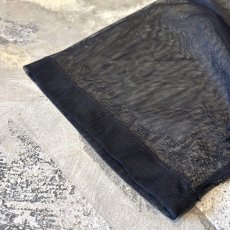 画像7: BLACK COLOR BOX SILHOUETTE SHEER S/S TOPS / Mens M~L (7)