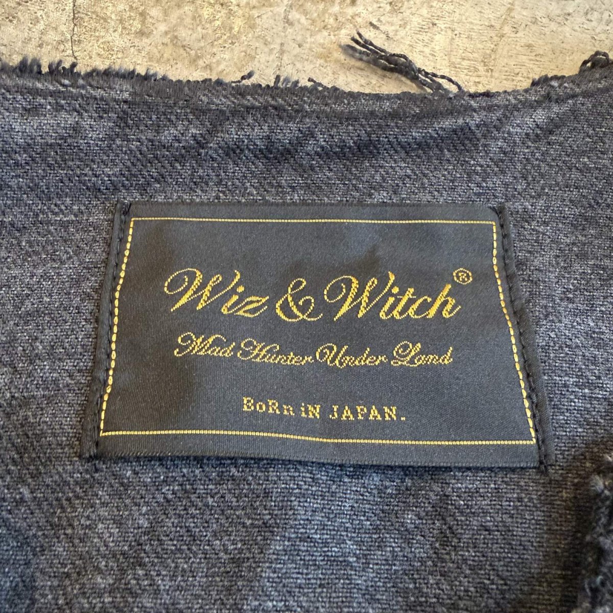 画像12: 【Wiz&Witch】"WANDERER" NO COLLAR ZIP UP DENIM JACKET / OS (12)