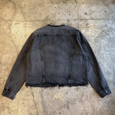 画像2: 【Wiz&Witch】"WANDERER" NO COLLAR ZIP UP DENIM JACKET / OS (2)