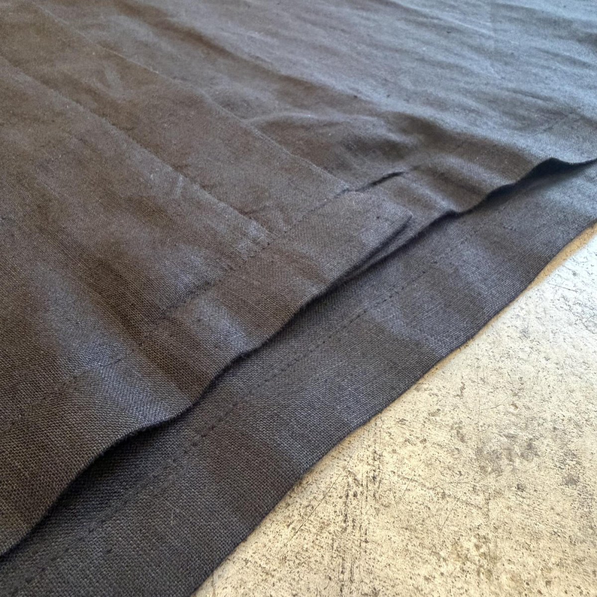 画像10: BLACK COLOR DESIGN LINEN S/S SHIRT / Ladies L (10)