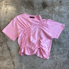 画像1: 【Wiz&Witch】"WEIRD" SHIRRING PLAIN TEE / OS (1)