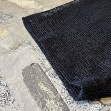 画像7: BLACK MESH OPEN COLLAR S/S SHIRT / Mens L (7)
