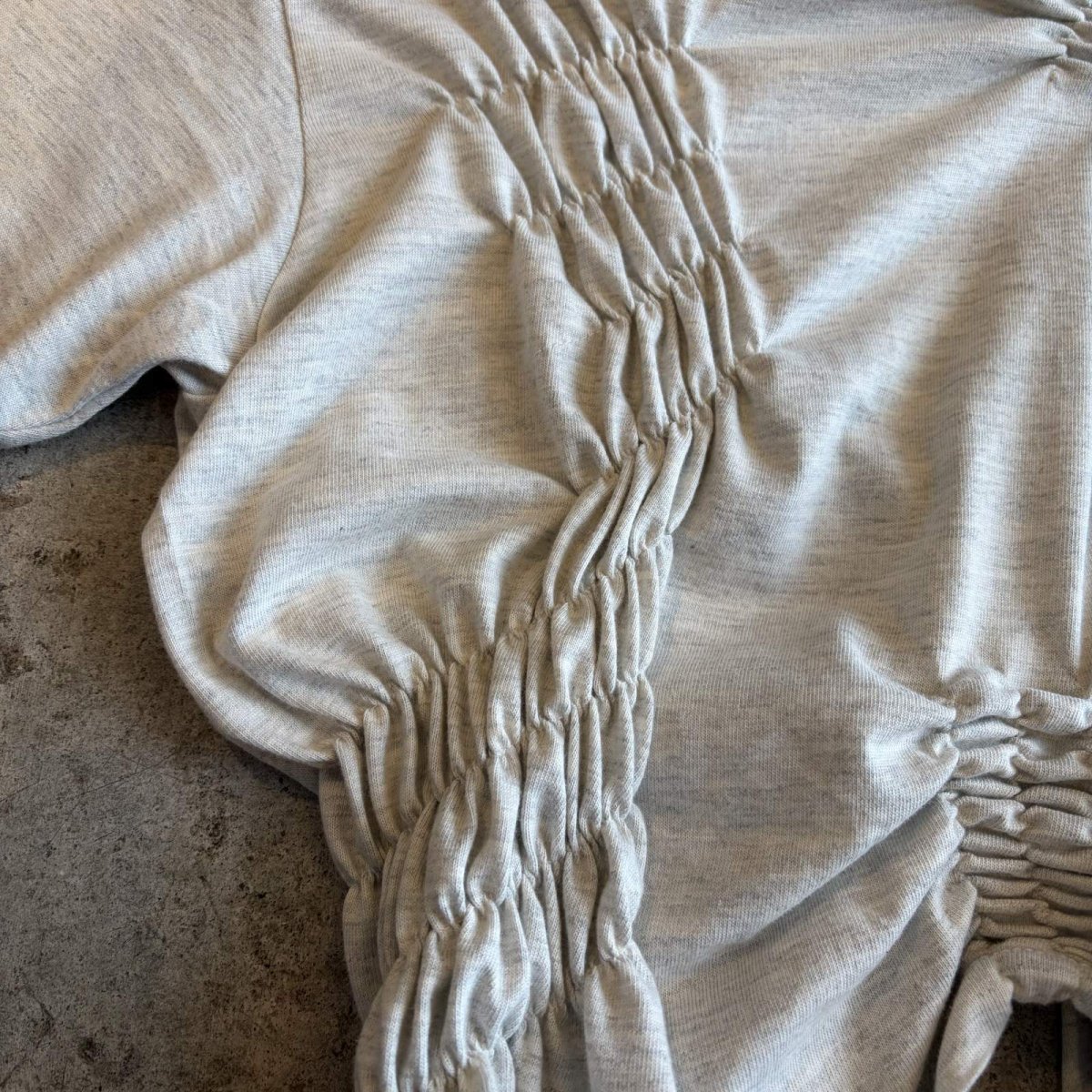 画像4: 【Wiz&Witch】"WEIRD" SHIRRING PLAIN TEE / OS (4)