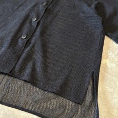 画像6: BLACK MESH OPEN COLLAR S/S SHIRT / Mens L (6)