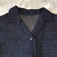 画像10: BLACK MESH OPEN COLLAR S/S SHIRT / Mens L (10)