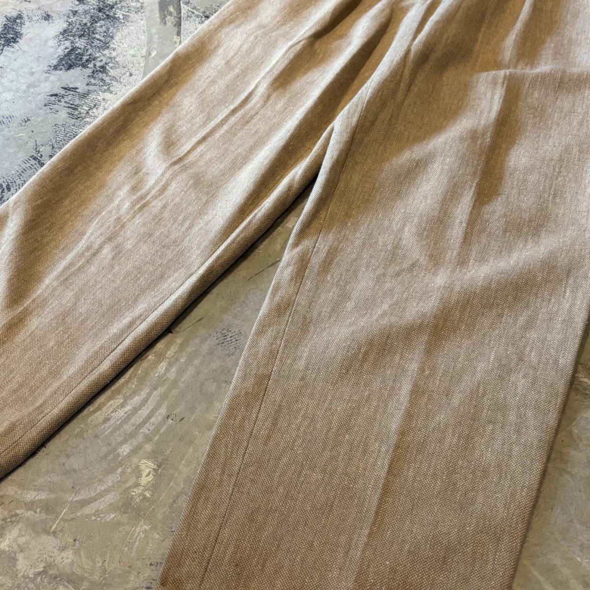 画像6: 【POLO BY RALPF LAUREN】WIDE SILHOUETTE BEIGE COLOR SLACKS / W32 (6)
