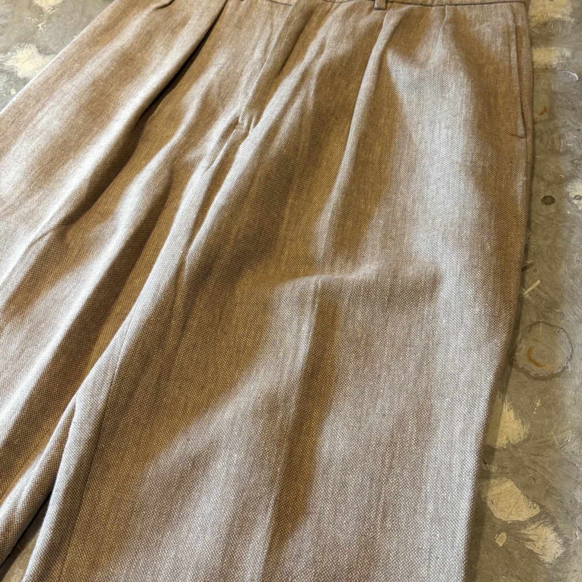 画像4: 【POLO BY RALPF LAUREN】WIDE SILHOUETTE BEIGE COLOR SLACKS / W32 (4)
